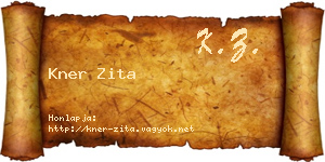 Kner Zita névjegykártya